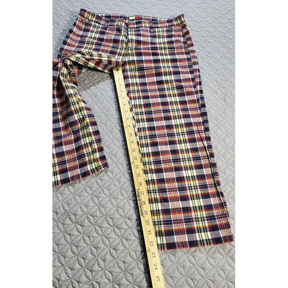 Vintage Tommy Hilfiger Carpri Plaid Pants Colorful Casual Preppy Pocket Size 5 - Picture 3 of 10